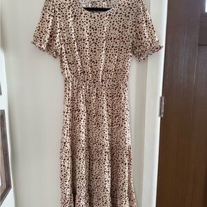 Leopard Print Midi Dress